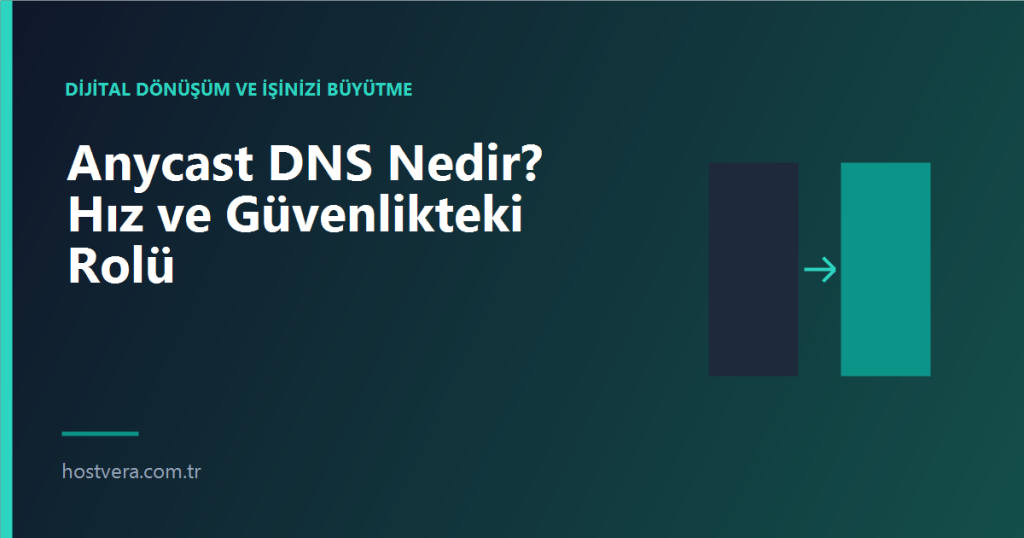 Anycast DNS Nedir? Hız ve Güvenlikteki Rolü — Hostvera blog kapak görseli