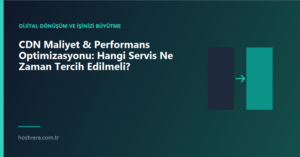CDN Maliyet & Performans Optimizasyonu: Hangi Servis Ne Zaman Tercih Edilmeli? — Hostvera blog kapak görseli