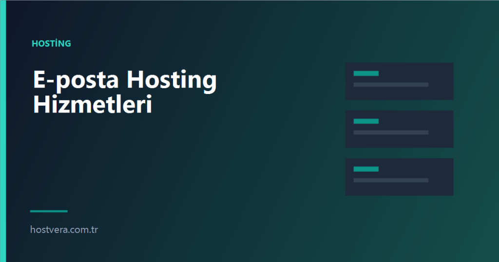E-posta Hosting Hizmetleri — Hostvera blog kapak görseli
