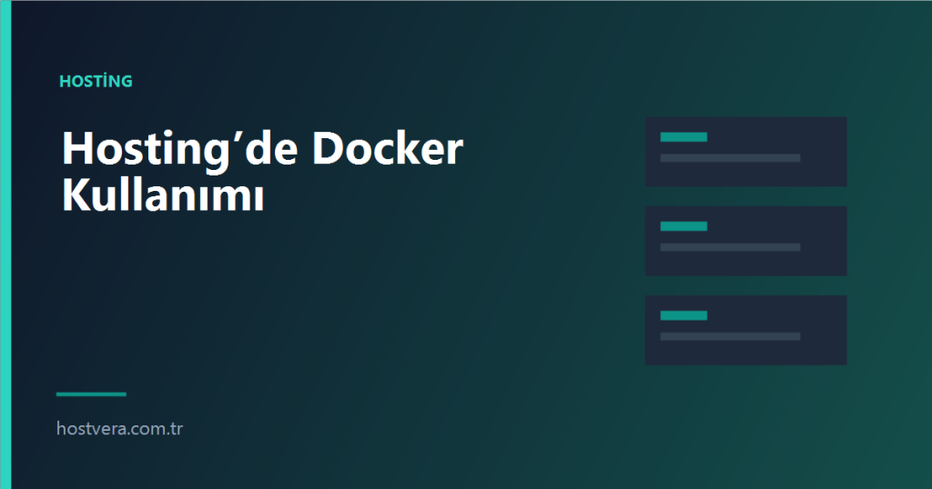 Hosting’de Docker Kullanımı — Hostvera blog kapak görseli