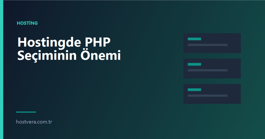 Hostingde PHP Seçiminin Önemi — Hostvera blog kapak görseli