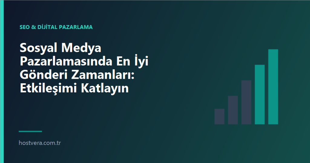Sosyal Medya Pazarlamasında En İyi Gönderi Zamanları: Etkileşimi Katlayın — Hostvera blog kapak görseli