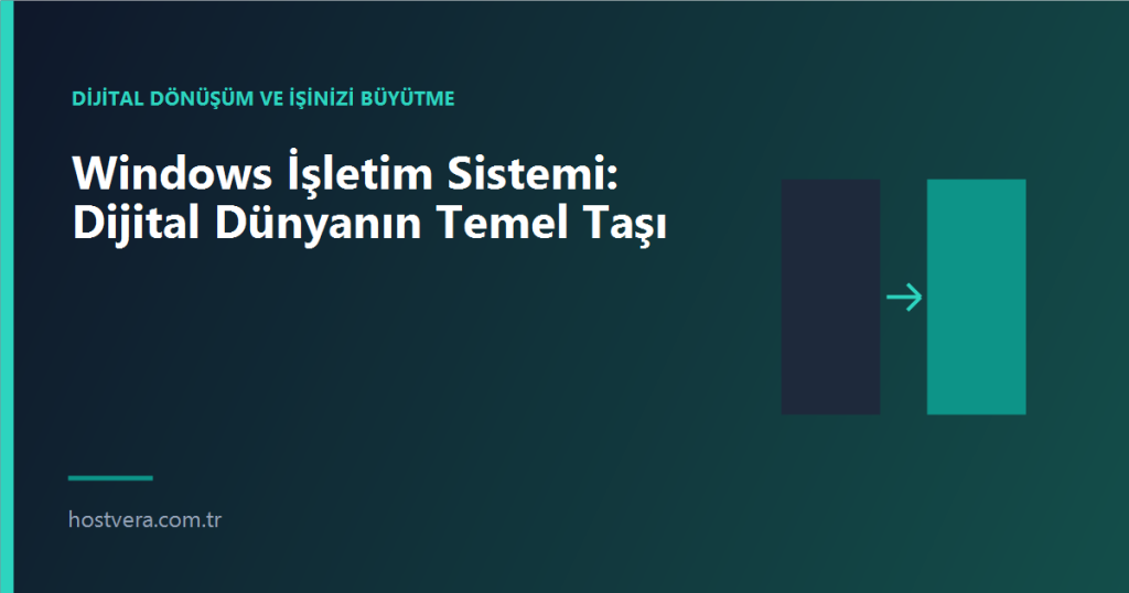 Windows İşletim Sistemi: Dijital Dünyanın Temel Taşı — Hostvera blog kapak görseli